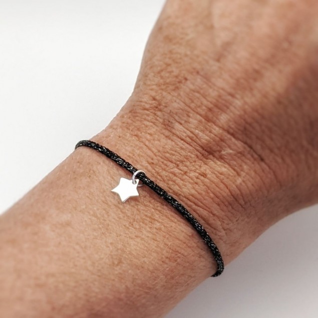 Bracelet Personnalisé mini-étoile de Noël - Gravure 1 lettre