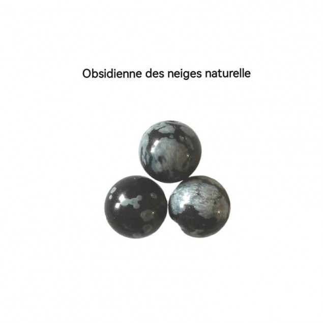Bracelet perles howlite & obsidienne des neiges femme - 1 à 4 cubes à personnaliser - Toute la collection de bijoux gravés