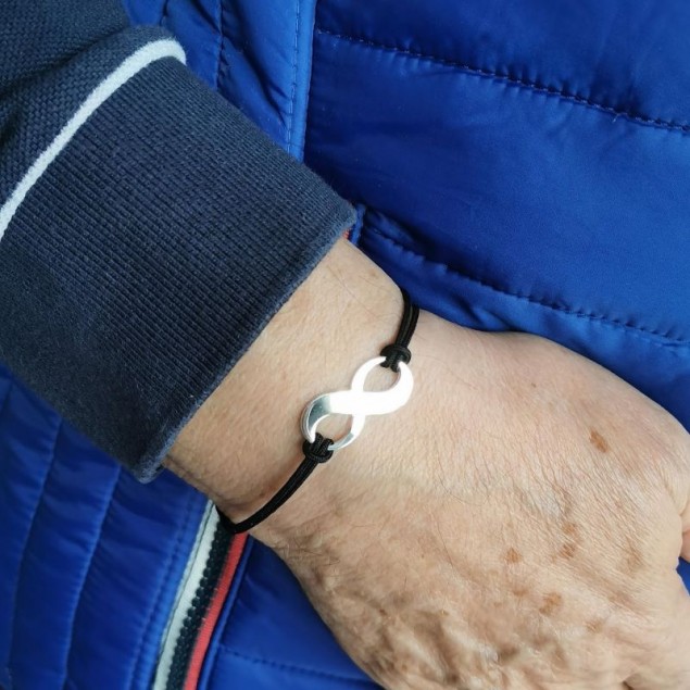 Bracelet cordon personnalisé homme - Symbole infini