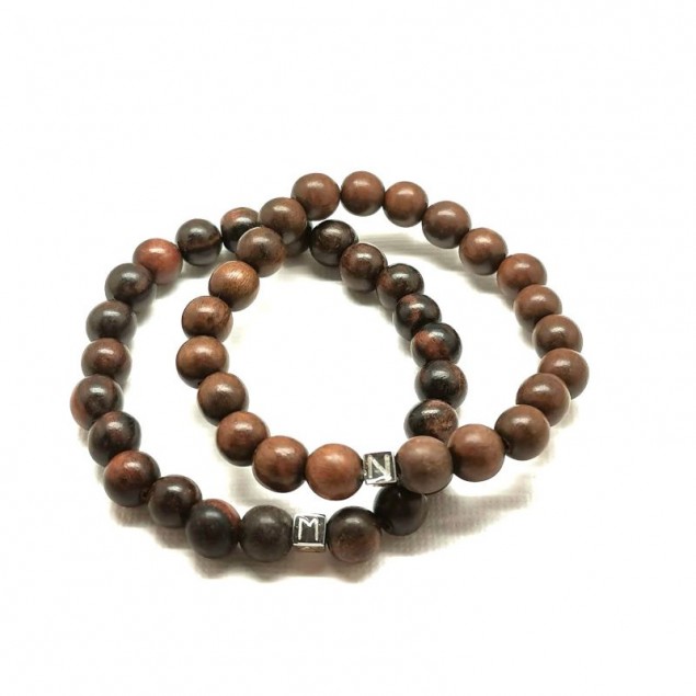 DUO bracelets en perles pour couple - couleurs  au choix - Bracelet Perle Homme